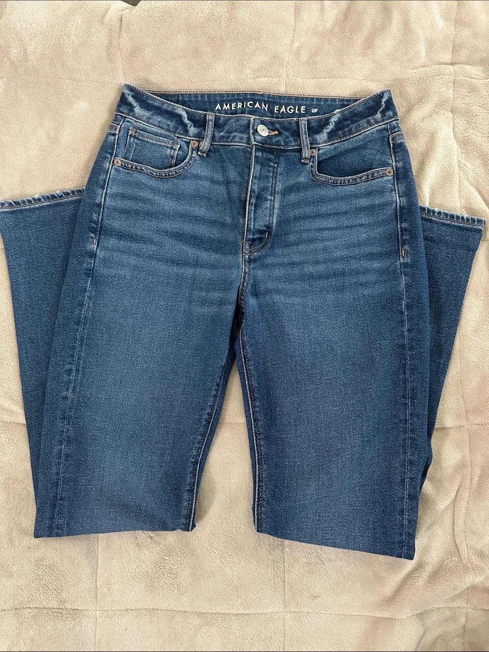 American Eagle Outfitters Dark Blue Tomgirl Jeans - Classic Stretch Size 2 Long